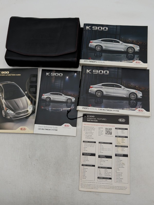 2015 Kia K900 Factory Owners Manual Set w/ Car Multimedia System W/ Case