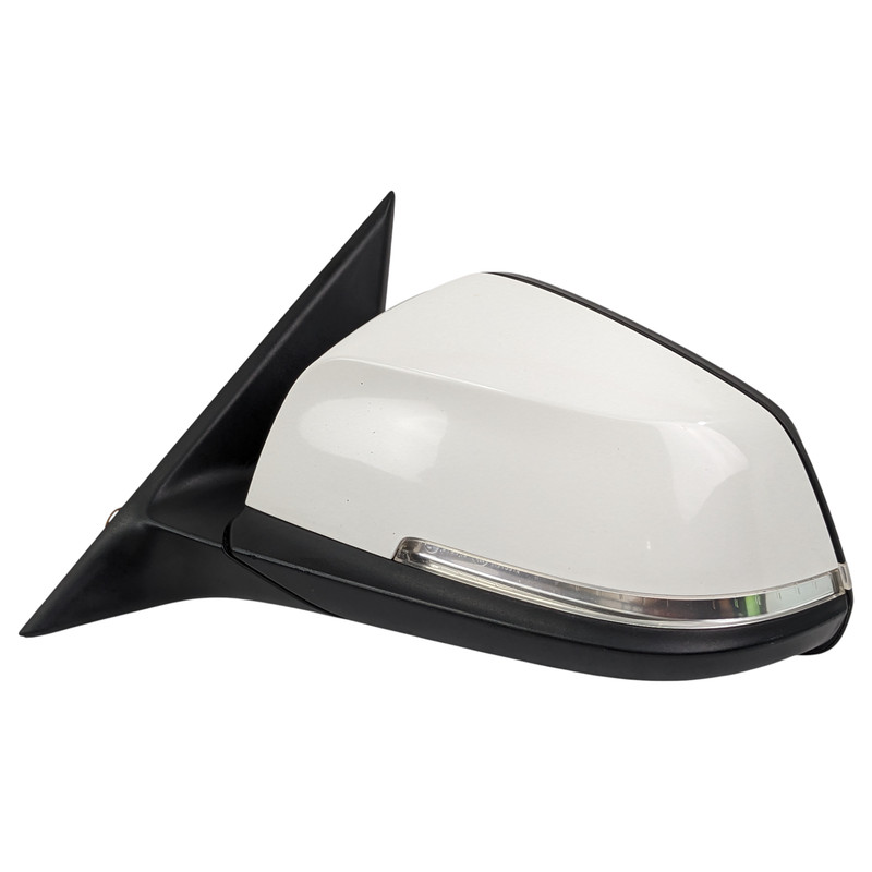 12-13 BMW 328i 320i 328d 340i 330e 220i Left Driver White Power Side Mirror OEM