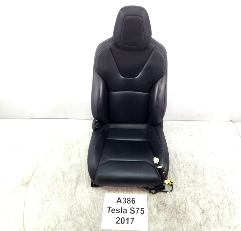 ✅ 16-20 OEM Tesla Model S Front Left Driver Side Seat Leather Black 41k*