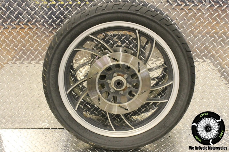 1982 YAMAHA XJ 750 MAXIM FRONT WHEEL RIM TIRE W/BRAKE ROTOR DISCS OEM XJ750 82