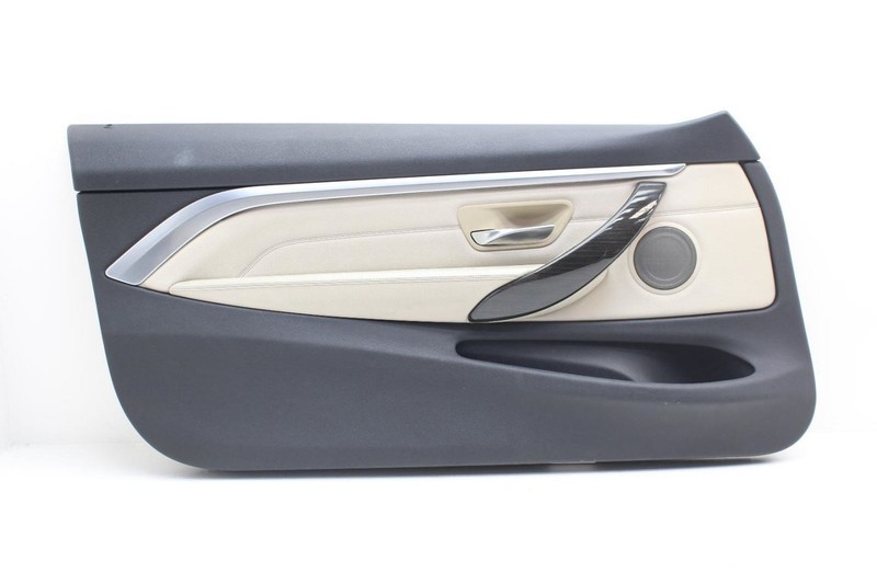 2014-2016 BMW 435i Convertible Driver Left Front Black and Beige Door Trim Panel