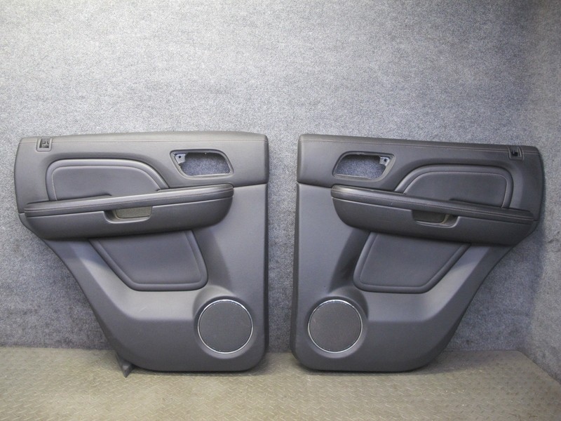 2010-2014 CADILLAC ESCALADE REAR LEFT & RIGHT DOOR INTERIOR TRIM PANEL SET OF 2