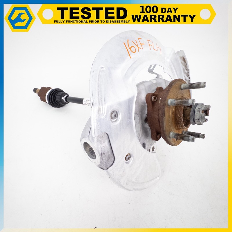 16-20 JAGUAR XF 3.0L AWD FRONT LEFT DRIVER SPINDLE KNUCKLE HUB W/ AXLE SHAFT OEM