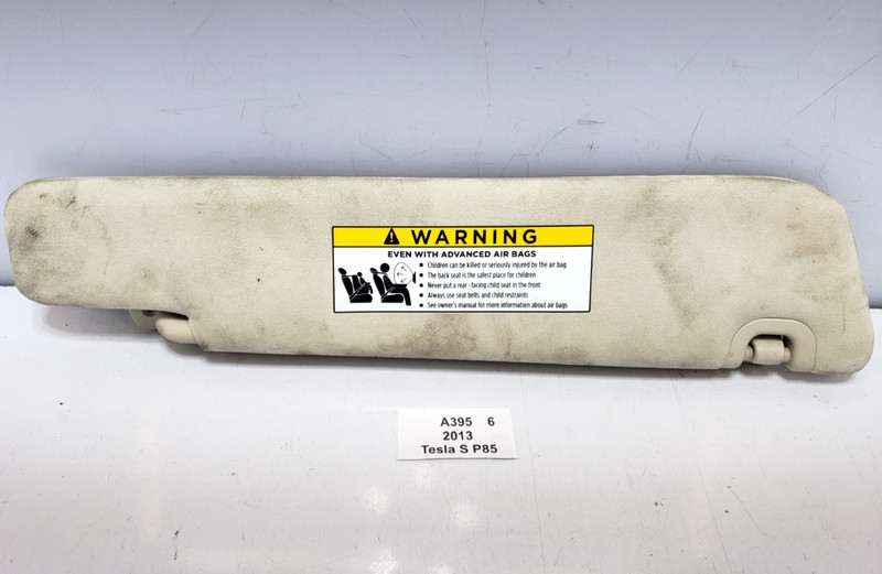 ✅ 12-20 OEM Tesla Model S Front Left Driver Side Sunvisor Sun Visor Beige NOTE*