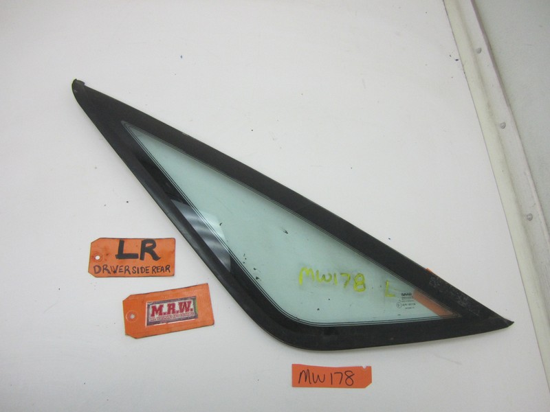86-92 SAAB 9000 BACK SIDE LEFT REAR QUARTER GLASS WINDOW DRIVER L LH LR CAR