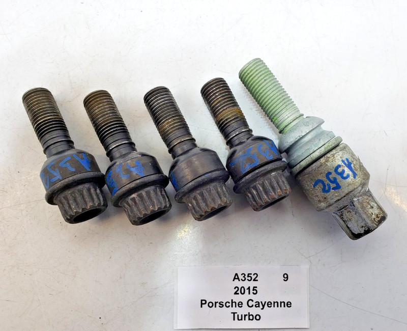 ✅ 11-23 OEM Porsche Cayenne Turbo 958 Wheel Rim Lug Nut Bolt w/ Adapter SET Of 5