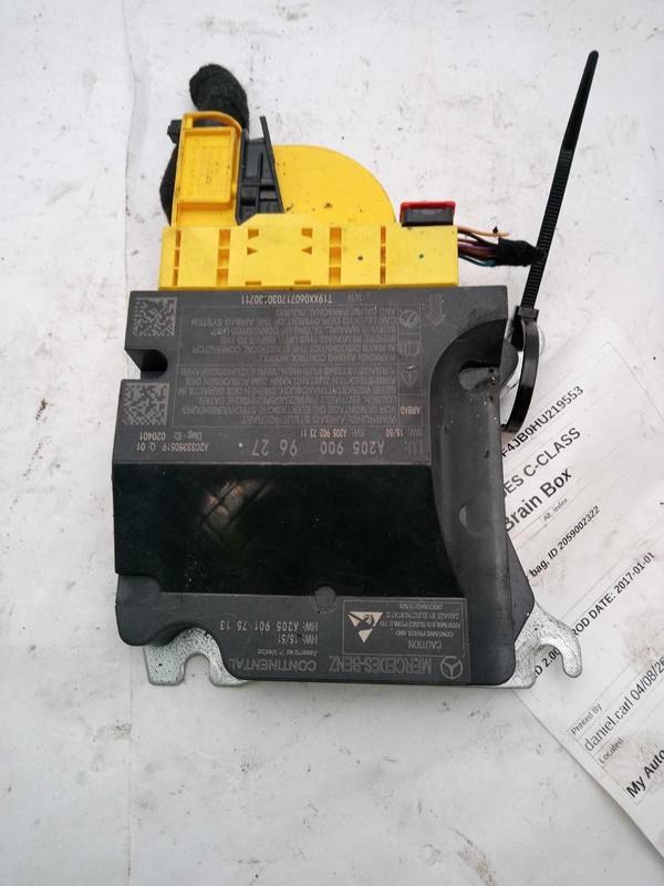 Used Air Bag Module fits: 2017 Mercedes-benz Mercedes c-class 205 Type air bag I