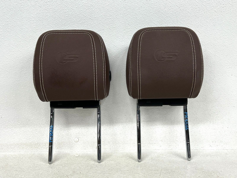 ⭐2017-2020 JAGUAR F-PACE FRONT RIGHT & LEFT SEAT HEADREST SET BROWN OEM LOT2566