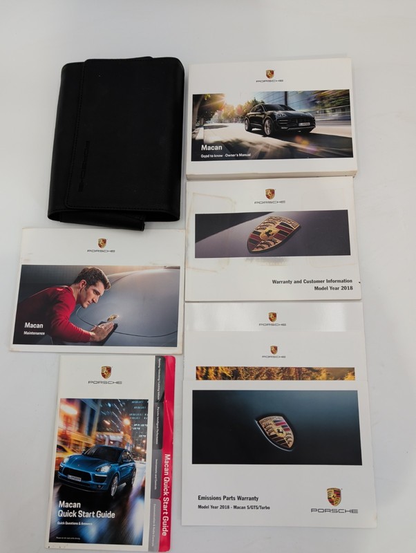 2018 Porsche Macan Owners Manual With Case OEM Free Shipping
