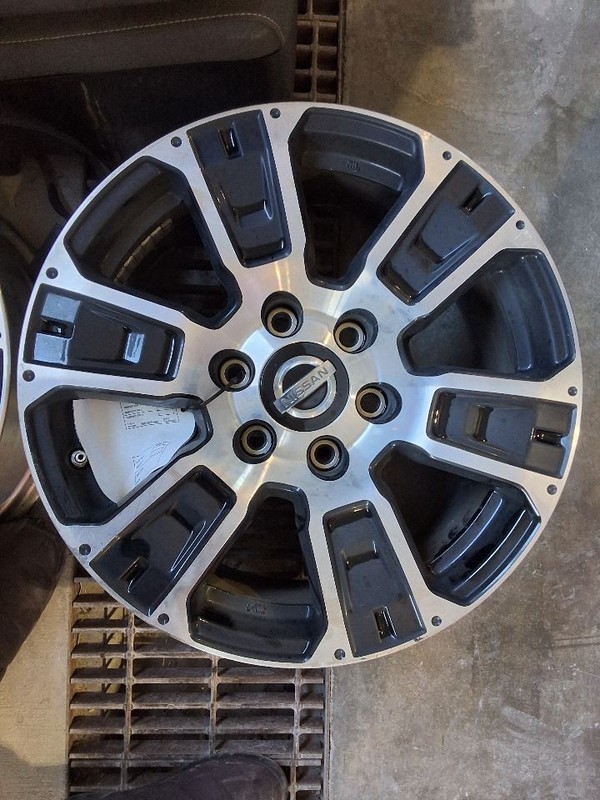 2017-2024 Nissan Titan Wheel Rim 18x8 Alloy 6 Spoke Machined and Black Painted