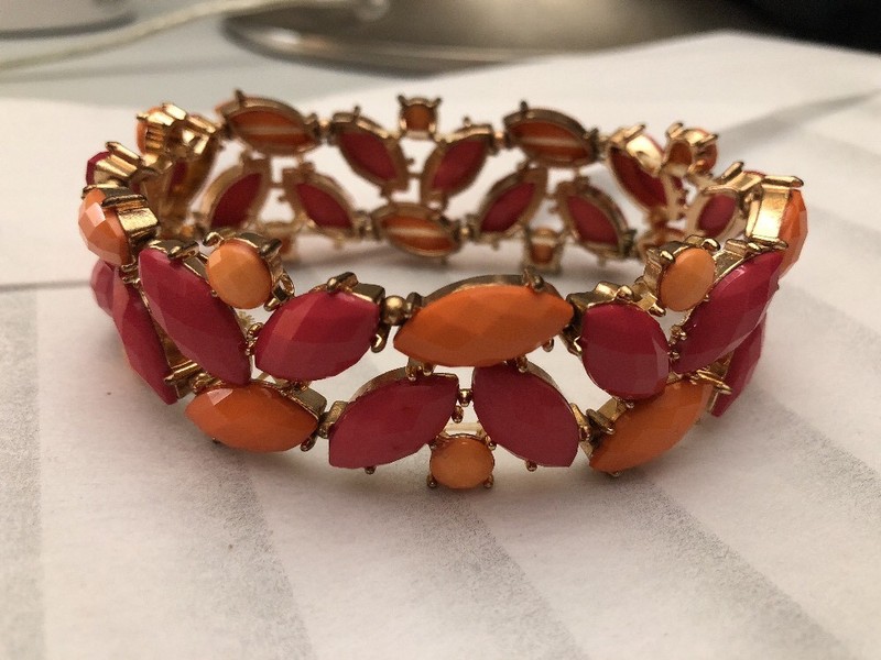 Multi Colored Gem Large Bracelet Costume
