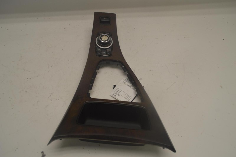 2007-2013 BMW 335I E92 E93 CONSOLE SHIFTER TRIM PANEL W/ IDRIVE NAVI SWITCH OEM