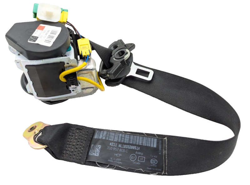 03-06 Porsche Cayenne 955 Rear Left Driver Side Seat Belt Seatbelt Black OEM