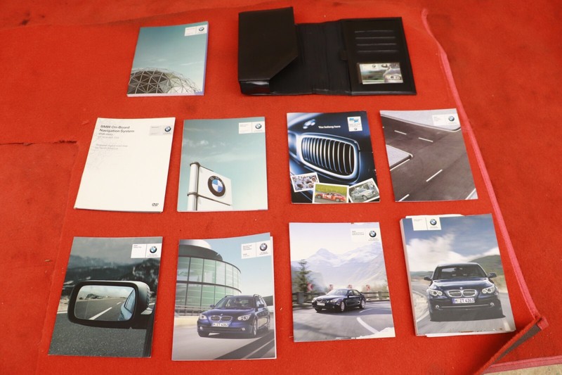 2008-10 BMW E60 535i Owners Manual Information Guide Book Set W/ Black Case OEM