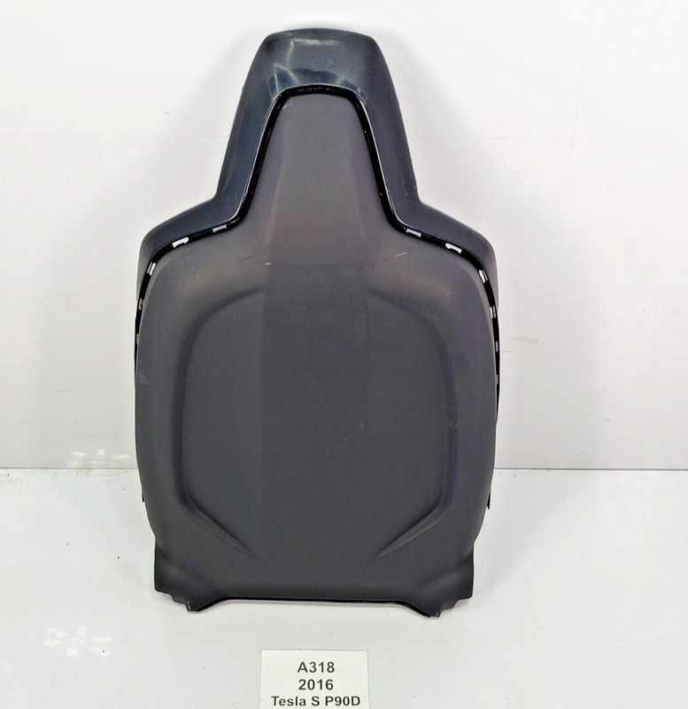 ✅ 16-20 OEM Tesla S Front Right Passenger Seat Upper Back Trim Cover Black NOTE*