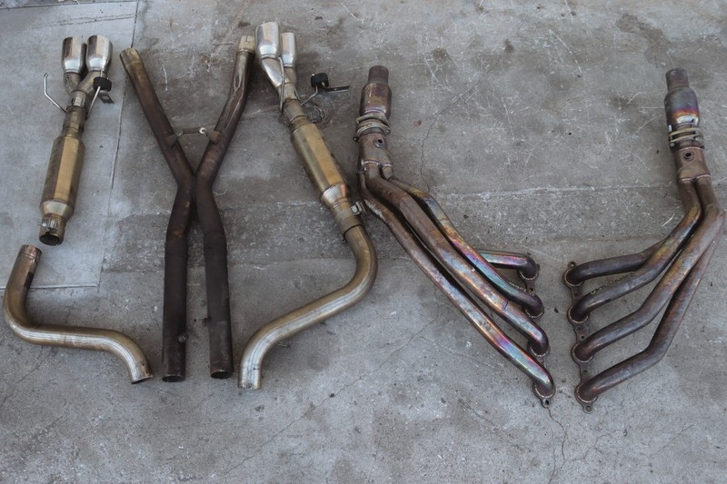 2005-2008 C6 Corvette OBX 1 7/8 Headers Exhaust W/ X-Pipe & SLP Mufflers *Used*