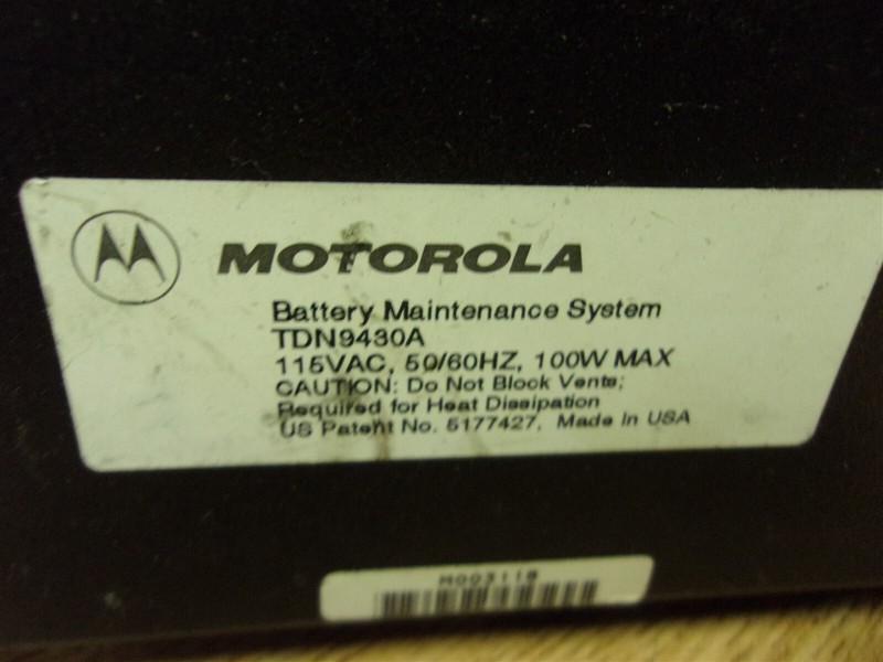 Motorola M01HXT627W Battery Maintenance System*FREE SHIPPING*