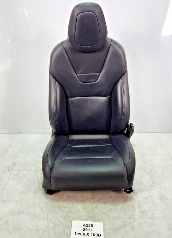 ✅ 2016-2020 Tesla Model X Front Right Passenger Side Seat Leather Black NOTE*
