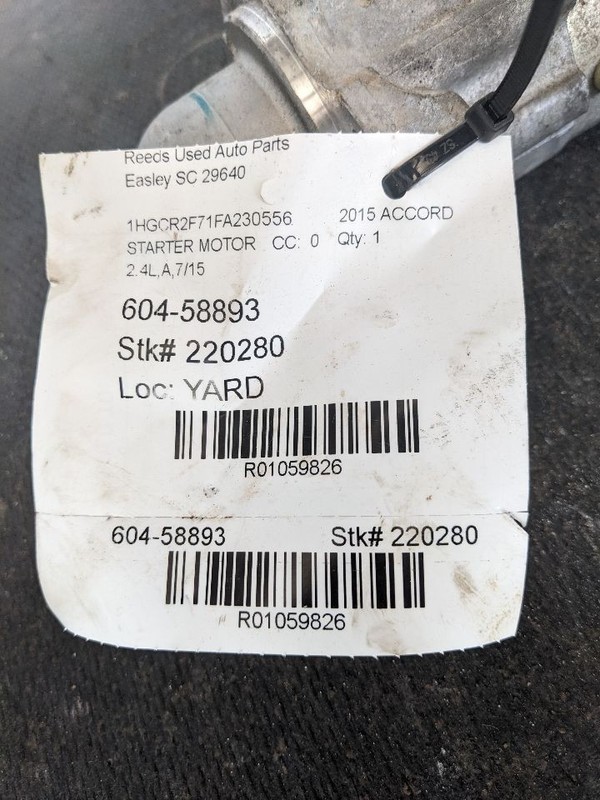 Starter Motor CVT Fits 13-17 ACCORD 1059826