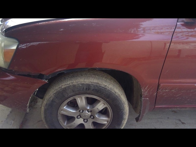 01 02 03 04 05 06 07 TOYOTA HIGHLANDER DRIVER LEFT FENDER RED-3Q3