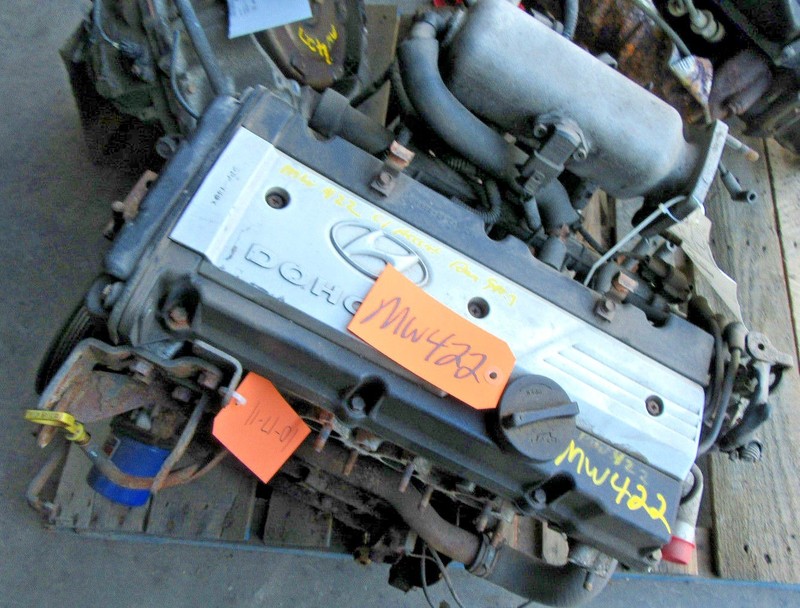 1.6L ENGINE MOTOR 1600 DOHC GOOD CYLINDER HEAD OIL PAN for 01-06 HYUNDAI ACCENT