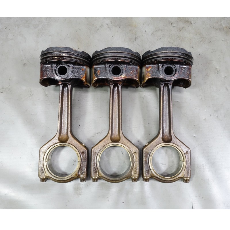 12-17 BMW N20 N26 4-Cyl Turbo Engine Piston and Connecting Rod Set of 3 OEM