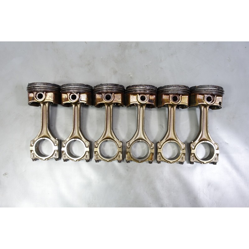 1999-2000 BMW 2.8L M52TU 6-Cylinder Piston and Connecting Rod Set of 6 138k OEM