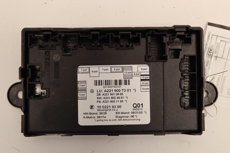 2010-2013 MERCEDES S-CLASS S550 W221 FRONT LEFT DRIVER DOOR CONTROL MODULE OEM