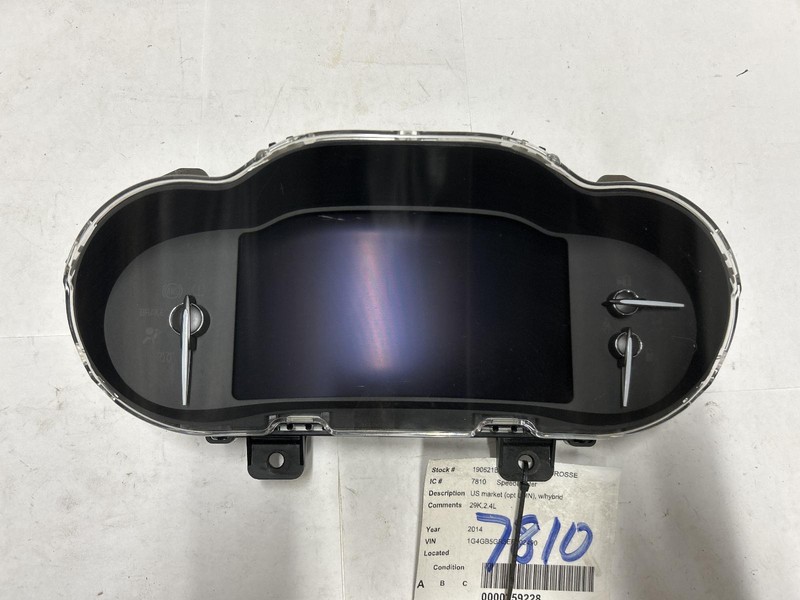 2014 BUICK LACROSSE Speedometer UMN (hybrid) 29k miles OEM 26203083 14