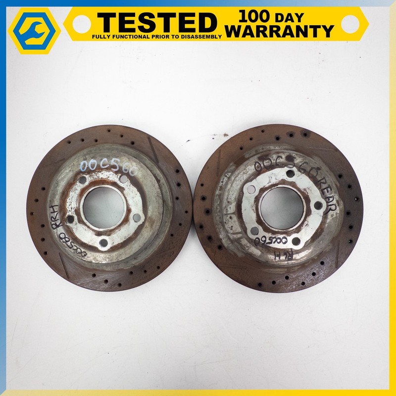 97-04 CHEVROLET CORVETTE C5 REAR LEFT & RIGHT SIDE BRAKE DISC ROTOR SET OEM
