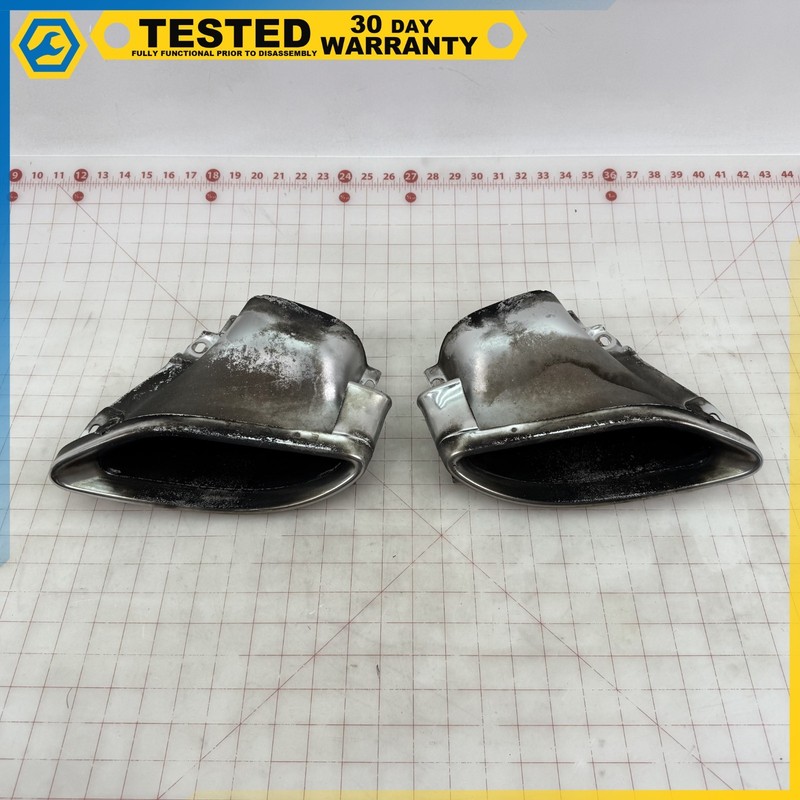 14-17 Mercedes E-Class W207 AMG-Sport LEFT RIGHT EXHAUST TAIL PIPE TIP PAIR OEM