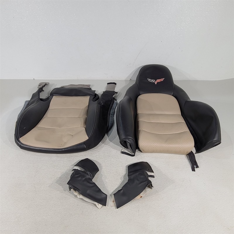 05-10 Corvette C6 Passenger Upper Lower Seat Skin Set Skins Aa7411