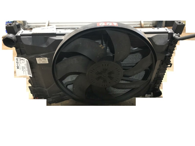 08-11 MERCEDES SLK300 3.0L RADIATOR CONDENSER COOLING FAN ASSEMBLY OEM