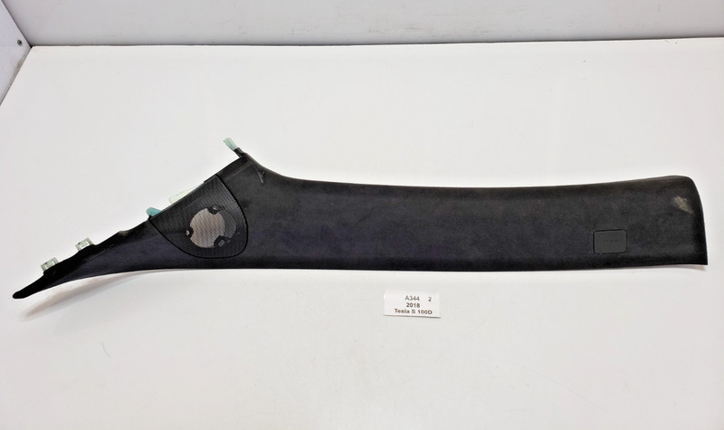 ✅ 12-20 OEM Tesla Model S Front Left Driver Side A Pillar Trim Black Alcantara*