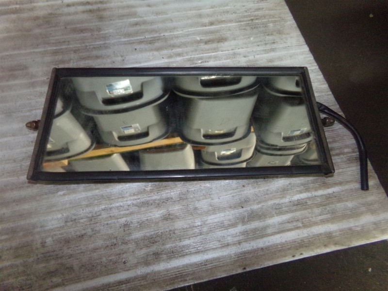 Commercial Truck Chrome Mirror Assembly w/ Amber Reflector *FREE SHIPPING*