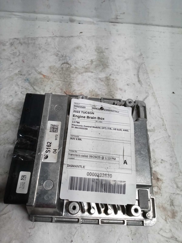 2022 Hyundai Tucson Engine Control Module ECM 2.5L OEM 391102S162 44K Miles