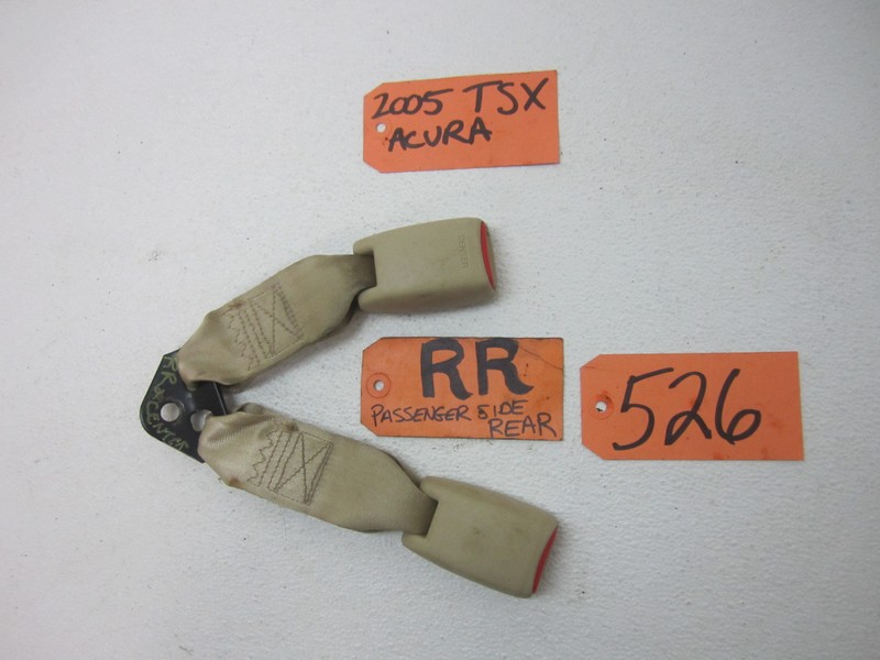 FITS 04-08 TSX REAR BACK SEATBELT SEAT BELT BUCKLES BUCKLE LATCH CENTER TAN R RH