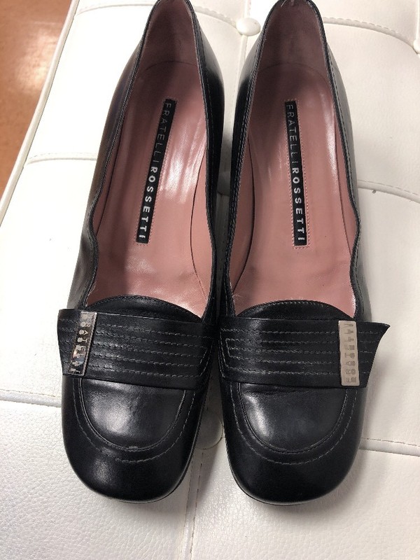 Fratelli Rossetti moccasin ,black leather, women's shoe size, EU 38/8