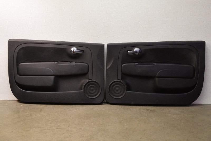 Fiat 500 Black Vinyl Door Panels Door Cards Trim Genuine Oem 2012-2018