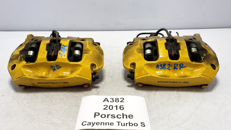 ✅ 11-18 OEM Porsche Cayenne Turbo S 958 Rear Left Right Brake Caliper Brembo SET
