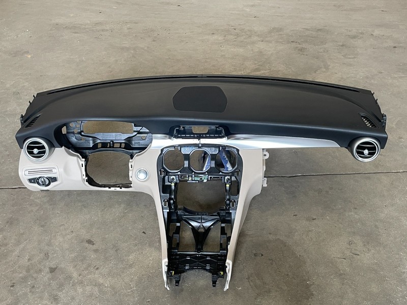 15 16 17 18 Mercedes C300 Dashboard Instrument Cover Panel Black Beige 1599 OEM