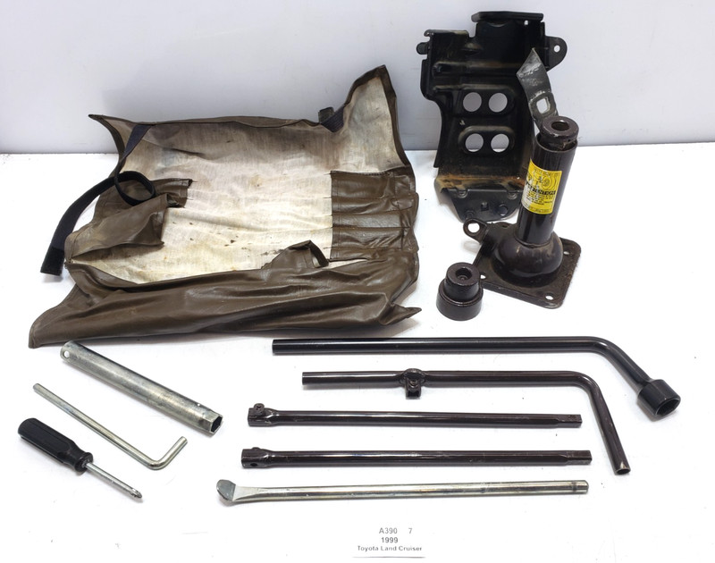 ✅ 98-07 OEM Toyota Land Cruiser J100 Emergency Spare Tire Jack Wrench Tool Kit