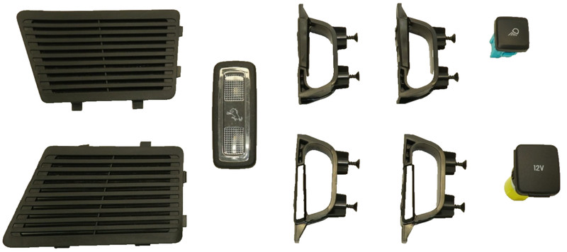 🔅2021-2025 FORD BRONCO OEM. 12V OUTLET+ CARGO LAMP+ QUARTER TRIM+ TIE HOOK, SET