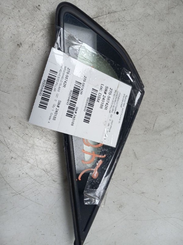 04-09 TOYOTA PRIUS PASSENGER RIGHT A PILLAR QUARTER GLASS 5