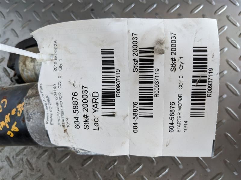 Starter Motor CVT Fits 14-18 FORESTER 937119