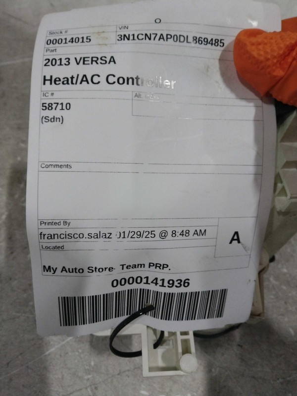2013 Nissan Versa A/C Selector Switch OEM 275103AN0A 145k Miles