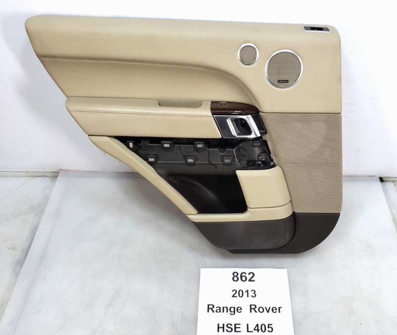 ✅13-17 OEM Range Rover L405 Rear Left Driver Side Interior Door Card Panel Beige