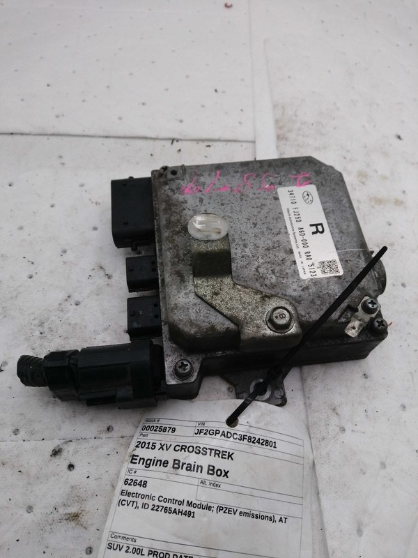 2015 Subaru XV Crosstrek Engine Control Module ECM 22765AH490 Used 141K Miles