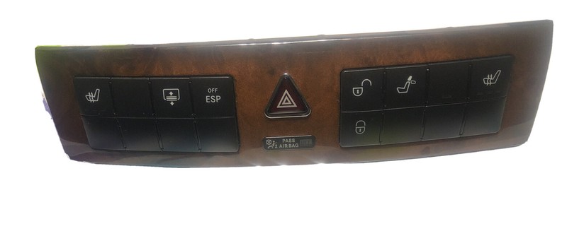 05-07 Mercedes w208 W203 C230 C320 Dash Hazard Switches Trim Wood A2036808082