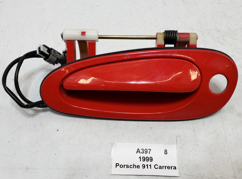 ✅ 97-05 OEM Porsche Carrera 911 996 Front Left Driver Exterior Door Handle Red